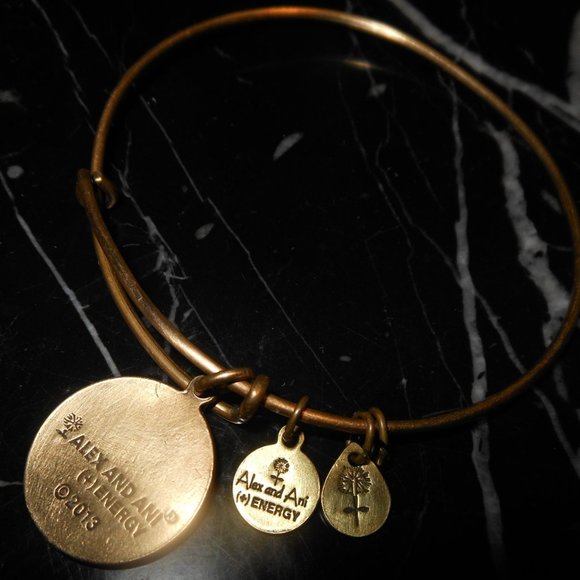 Alex And Ani Letter M Charm Retired Gold Russian B - Picture 2 of 6